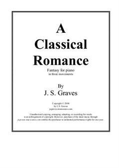 A Classical Romance, Fantasy for Piano